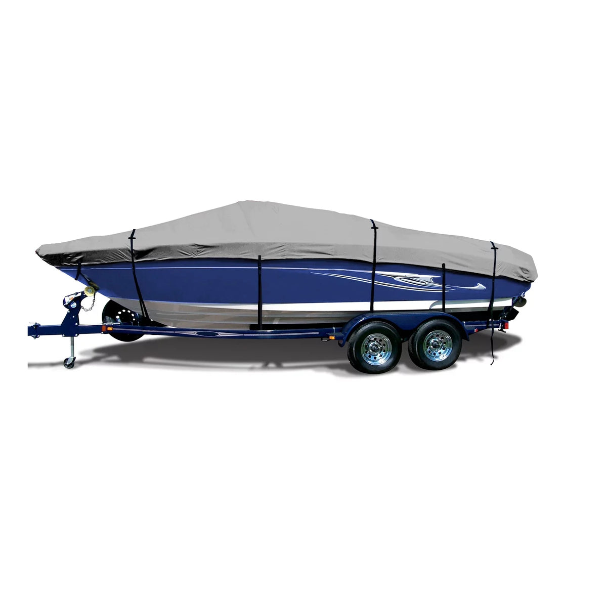 Bass Cover Grey Fishing SavvyCraft x Pro Boat Style O/B 92" 18'6" Trailerable