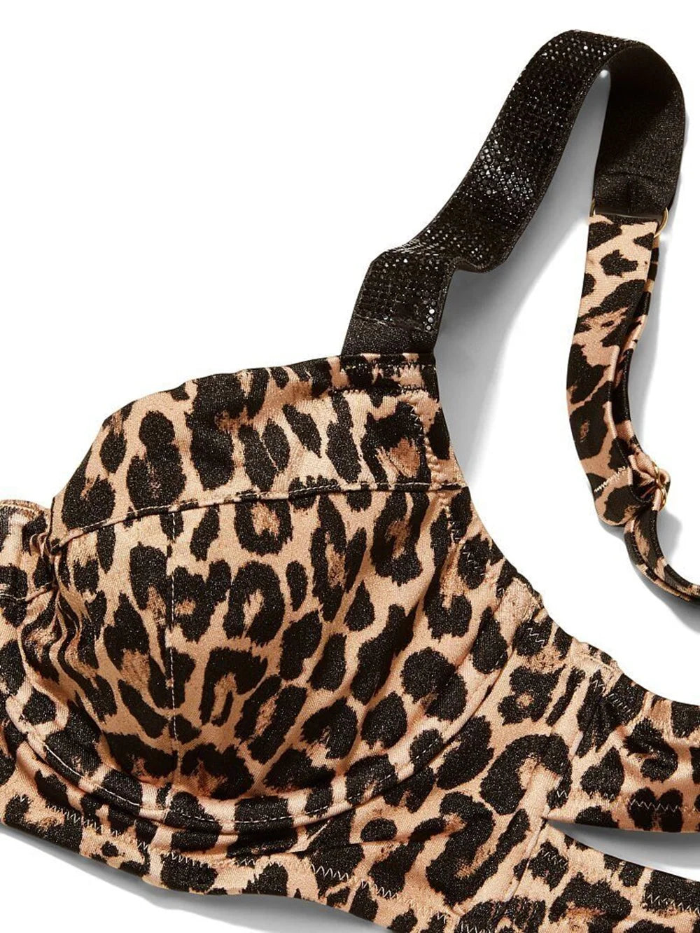 38D Strap Swim Top Size Animal Print Secret Bikini NWT Wicked Shine Victoria’s