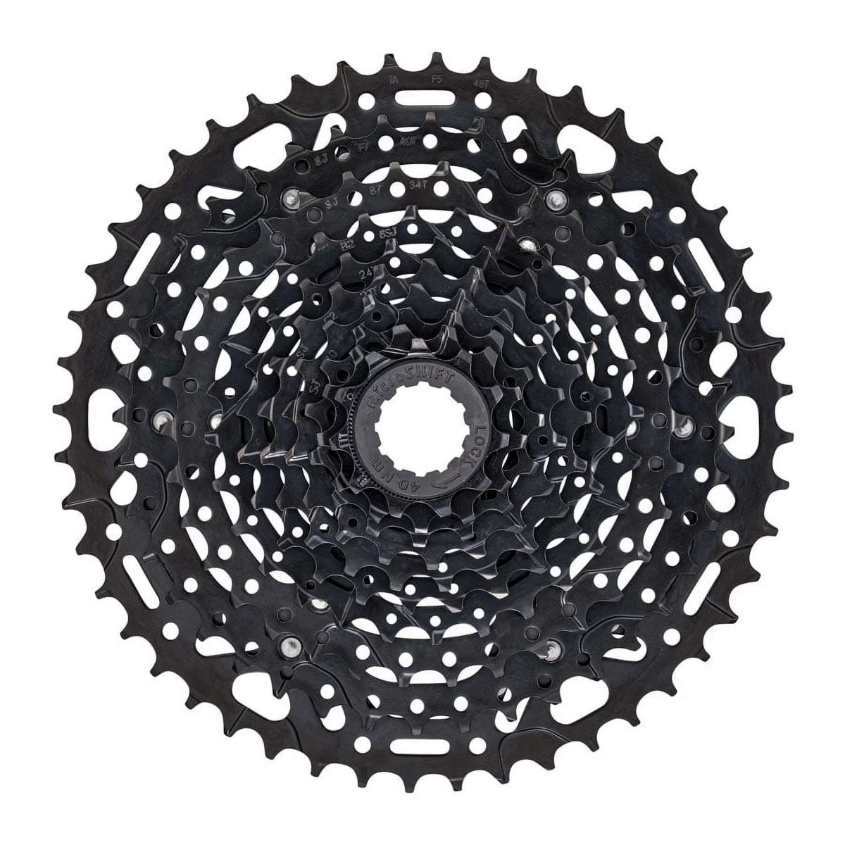 Steel - Black, Speed, ADVENT 10 ED X 11-48T, Cassette microSHIFT Cogs Hardened