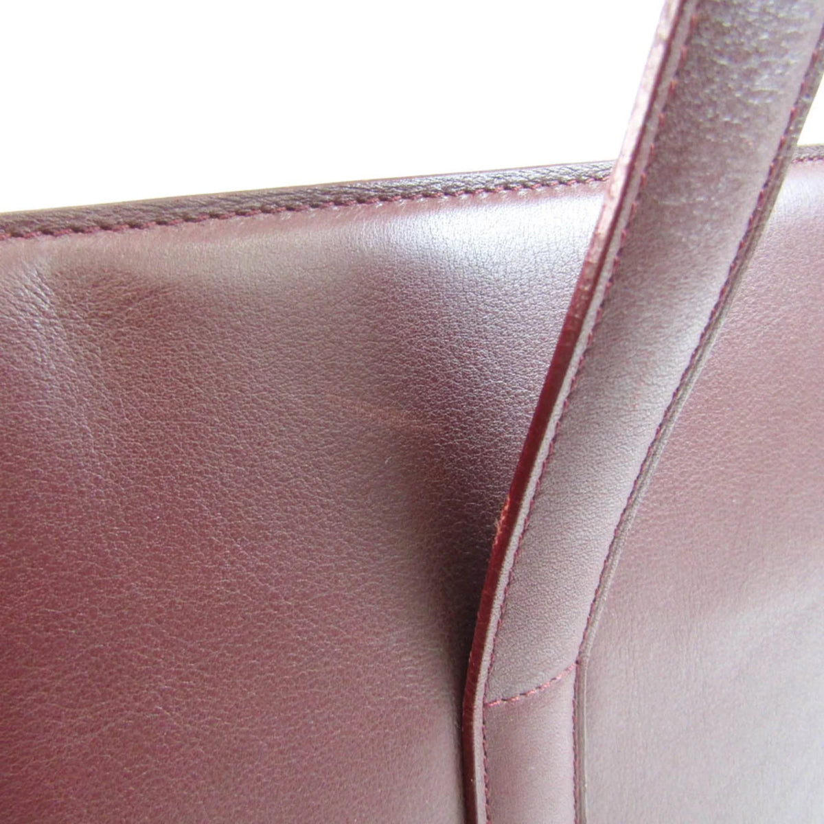 Tote Leather Women's Cartier Bordeaux Pre-Owned Bag (Good) Cabochon