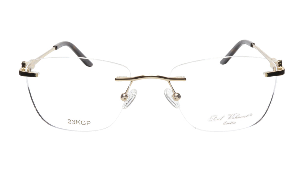 Vosheront Acetate Optical 52-18-135 & Black Square Frame Tapered Gold 37 Paul