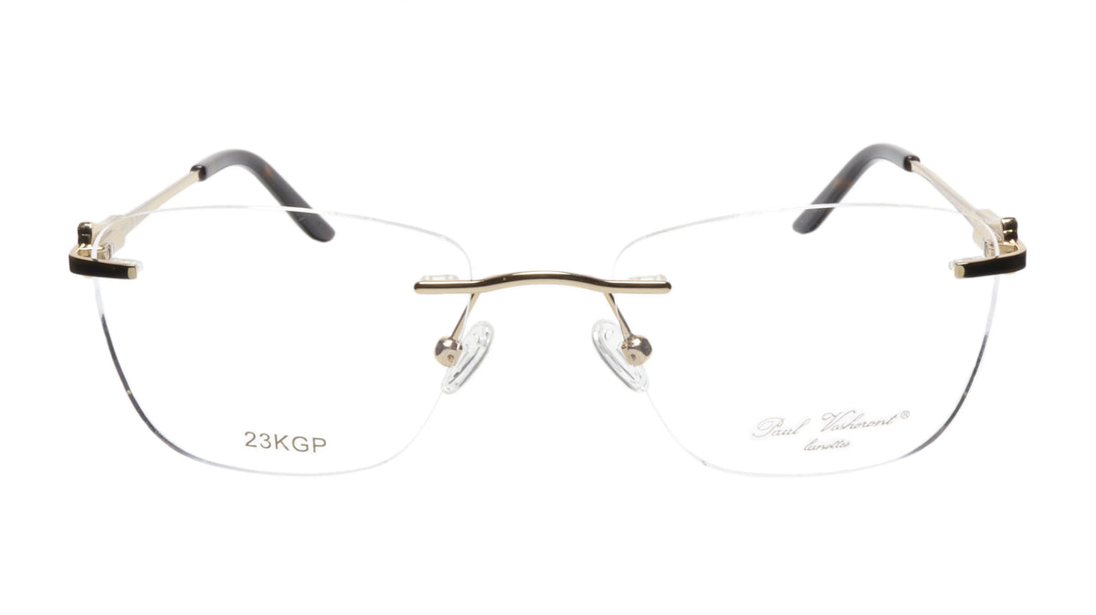Vosheront Acetate Optical 52-18-135 & Black Square Frame Tapered Gold 37 Paul