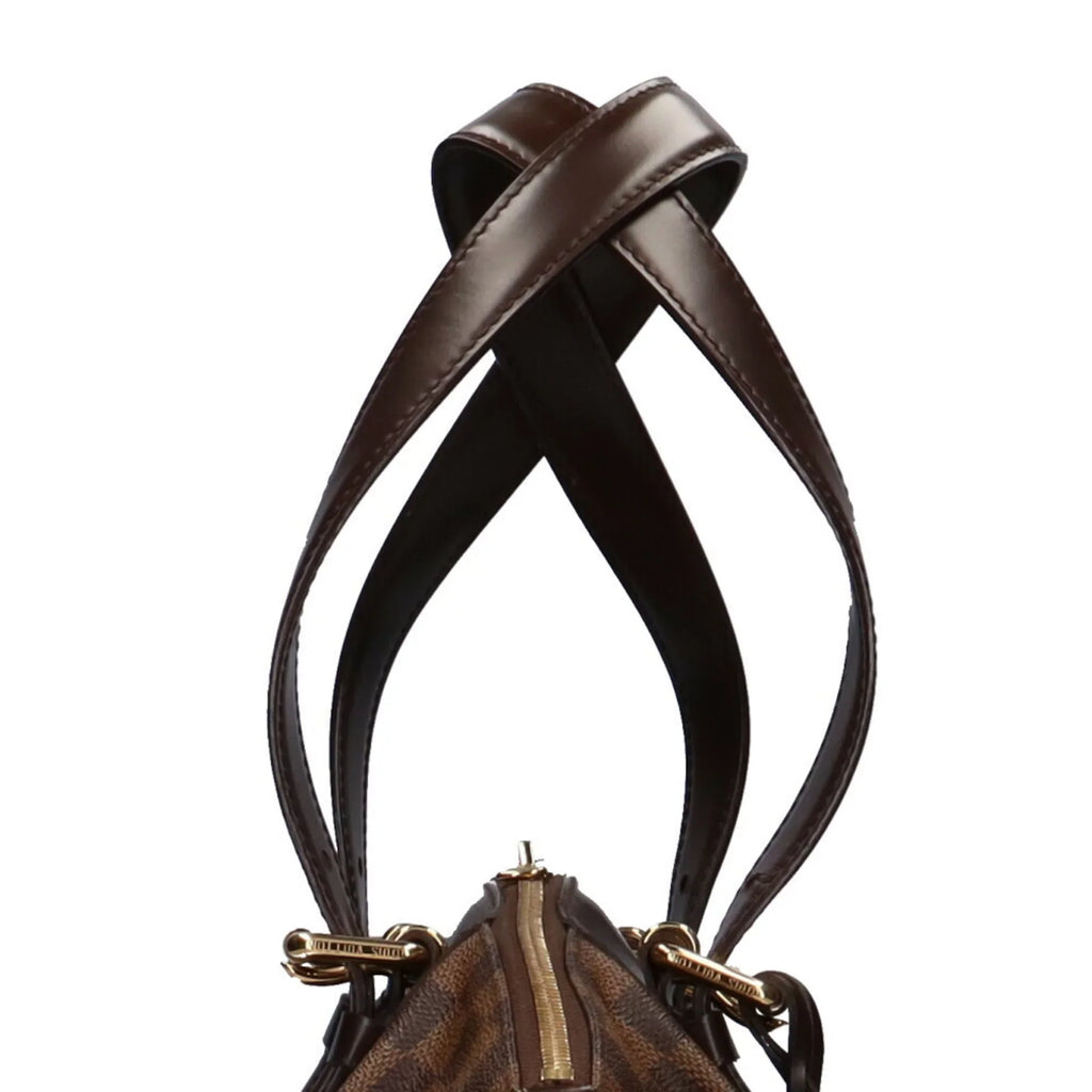 VUITTON Women's Brown Shoulder Damier Vuitton Bag Verona Used Canvas Louis Authenticated LOUIS MM