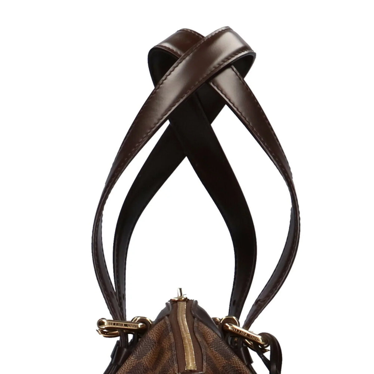 VUITTON Women's Brown Shoulder Damier Vuitton Bag Verona Used Canvas Louis Authenticated LOUIS MM
