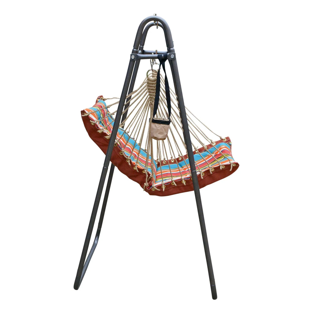 Polyester The Stand Blue Orange Soft Hamptons and Chair Hammock with Comfort 64" Collection