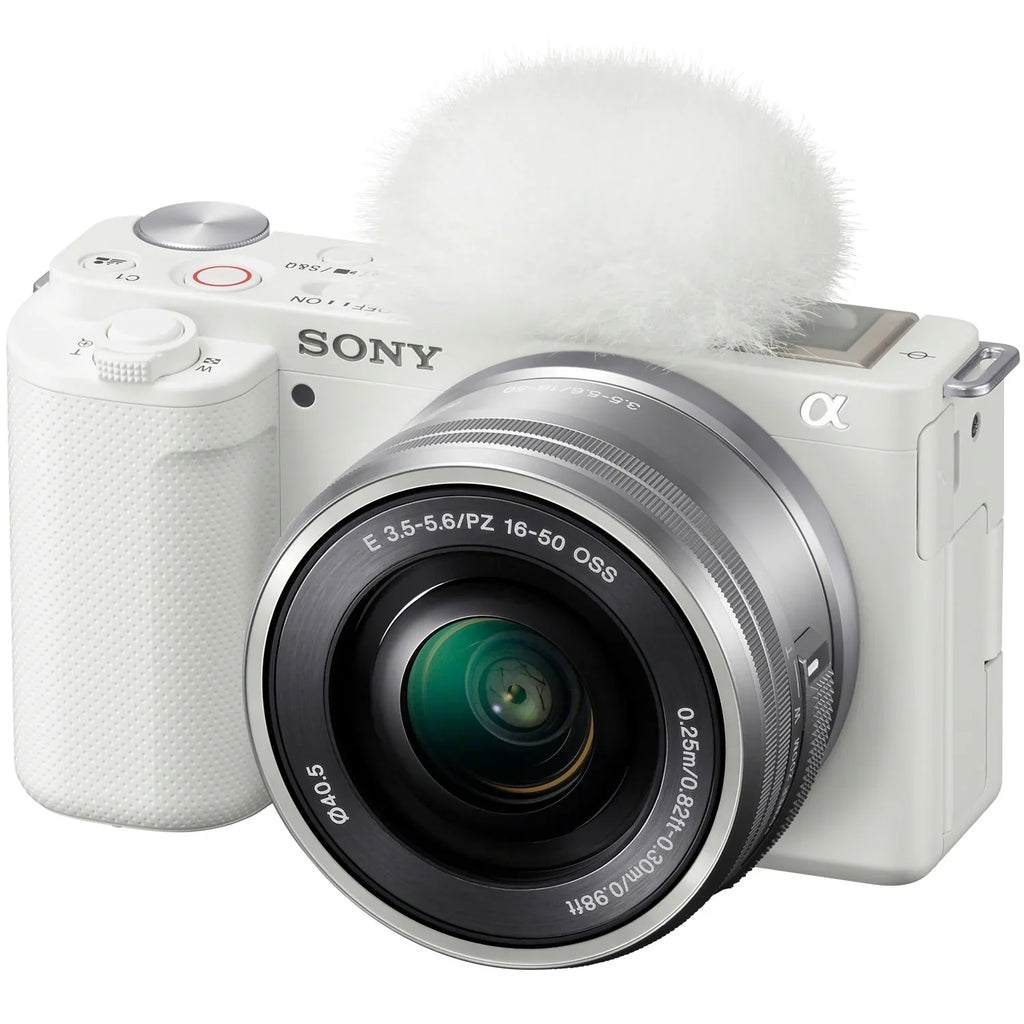 Camera Telephoto Bundle + ZV-E10 Lens + Mirrorless & Battery 16-50mm Case & Angle ILCZV-E10L/W Kit Accessories Deco Sony with White Set Wide Lenses + Extra Gear Vlog Alpha 2 55-210mm APS-C Filter +