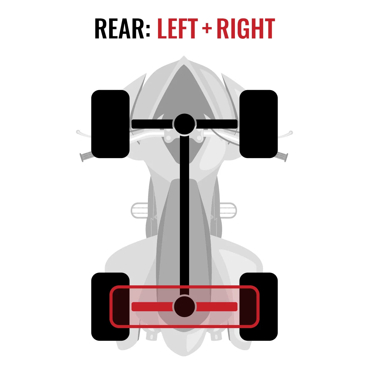 pc Left 4X4 2 Can-Am EFI Renegade Axle XT 500 compatible Sixity Rear 2015 with - Right