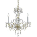 Style Spectra inches Mini By Crystal 18 Finish Chandelier High-Swarovski Three Bailey Classic Crystal Wide Brass 16 in Light inches Type-Polished