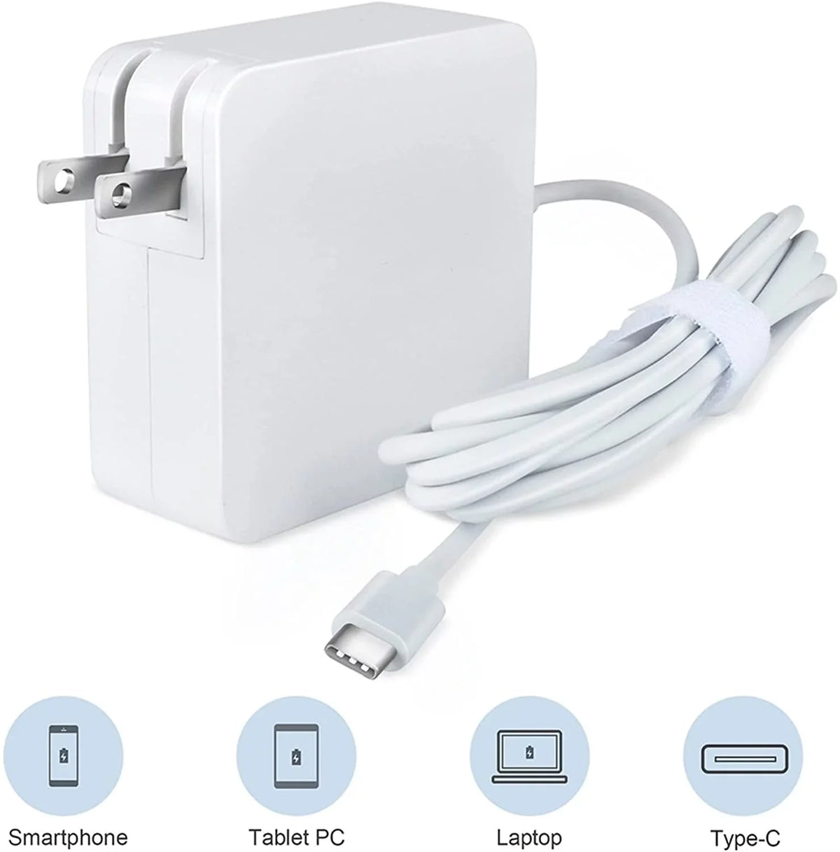 Lenovo AC 81ER Gen Chromebook Type-C Charger Adapter 1st 65W White 100e Replacement for USB K-MAINS Type