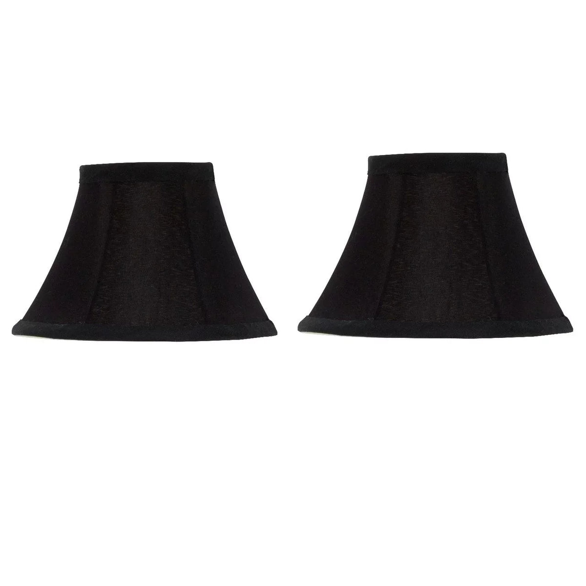6 Set Shades Black Chandelier with Lamp of Lining Gold inch 2 Silk