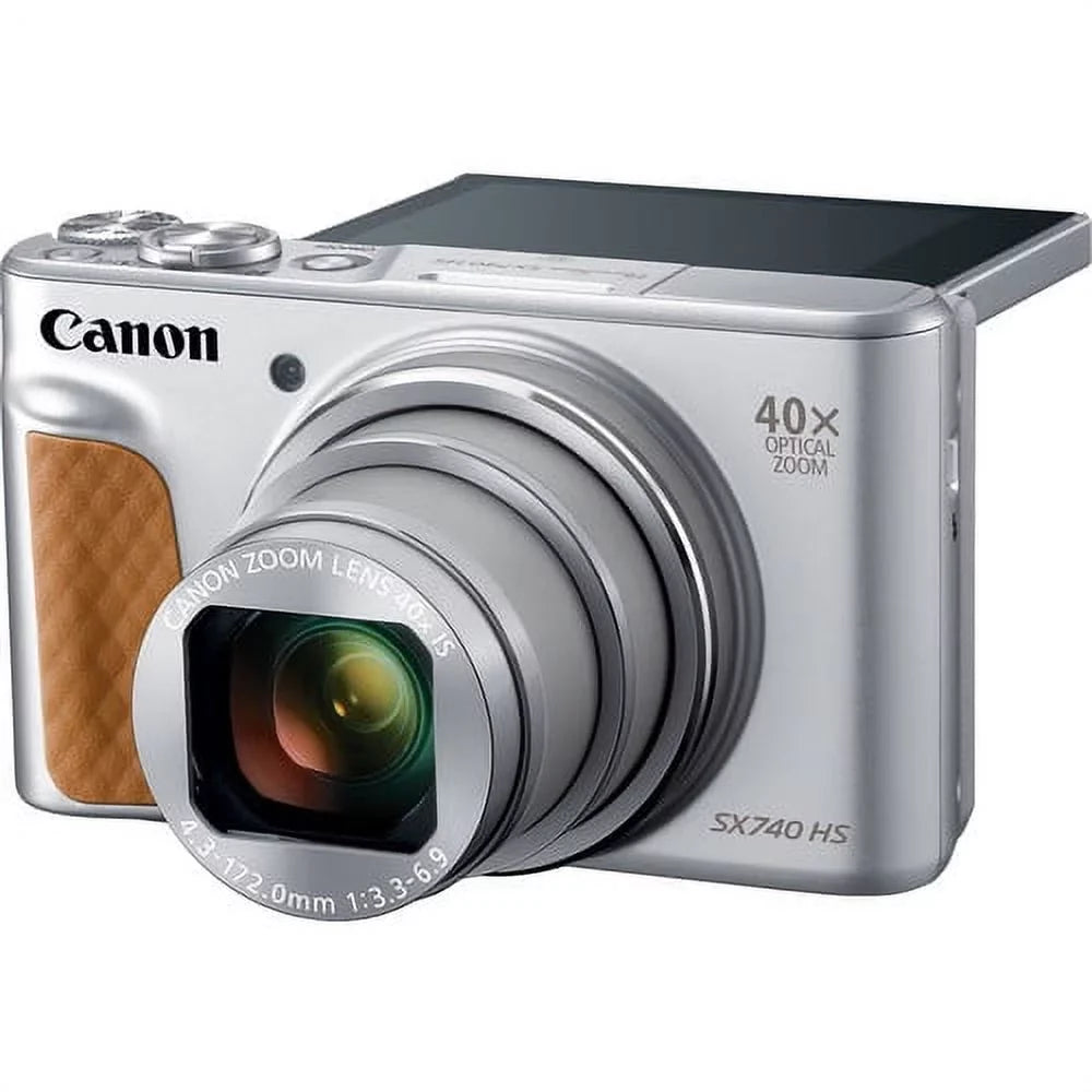 Camera Tripod, with and 64GB Digital HS Canon (Silver) More SD, SX740 PowerShot