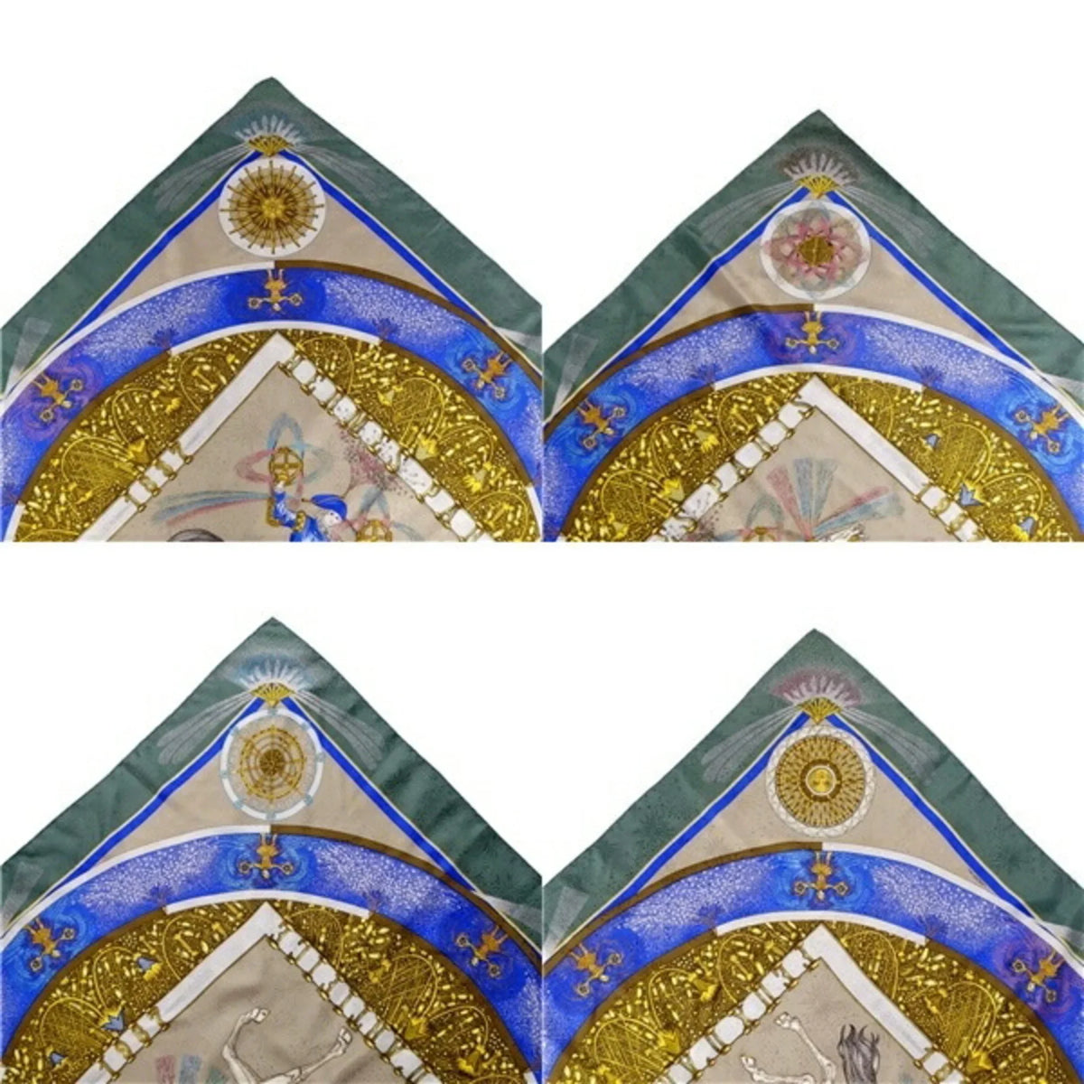 FEUX Silk HERMES Scarf Muffler (Good) Women's Multicolor Pre-Owned Fireworks Carre90 D'ARTIFICE