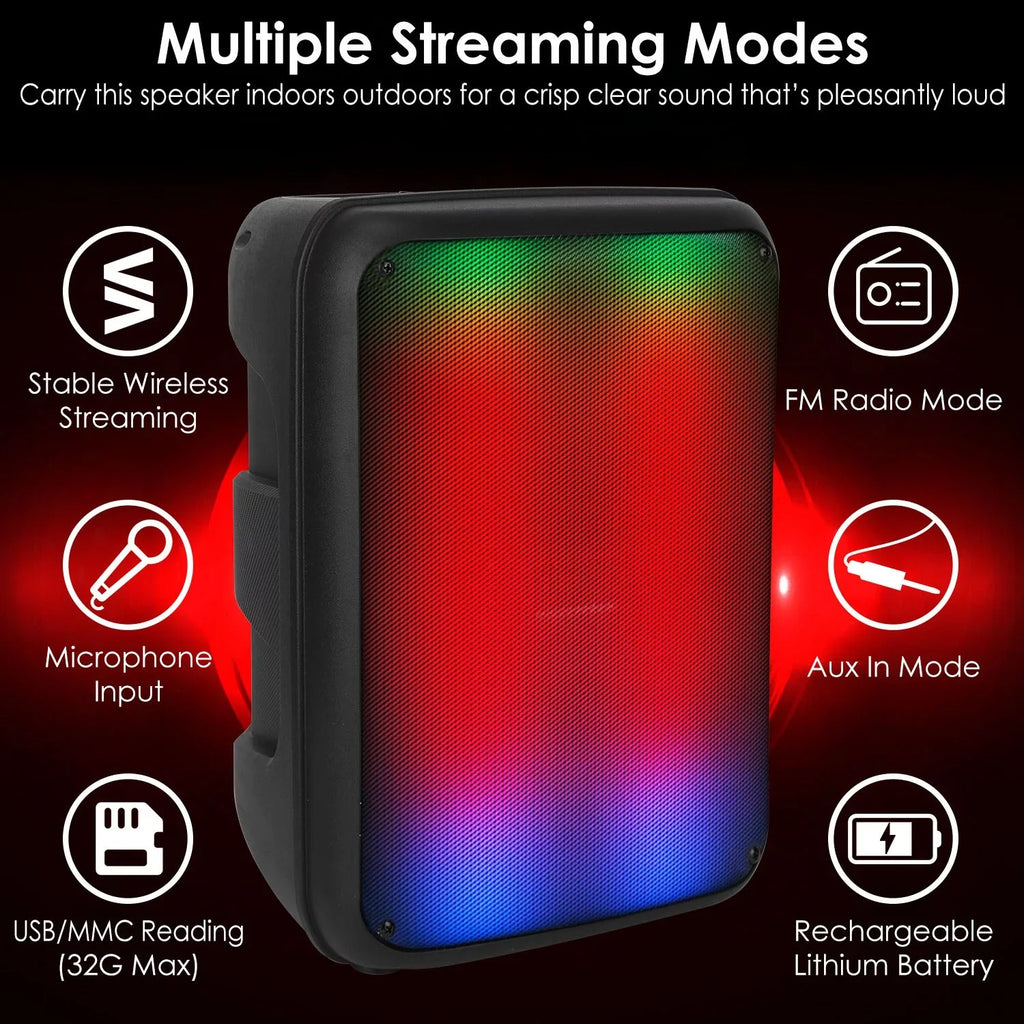 Card USB Speaker 8in Party Radio In Wireless Recording with Reading MMC Bluetooth iMountek TWS Function FM Portable Aux Mic Function Speaker