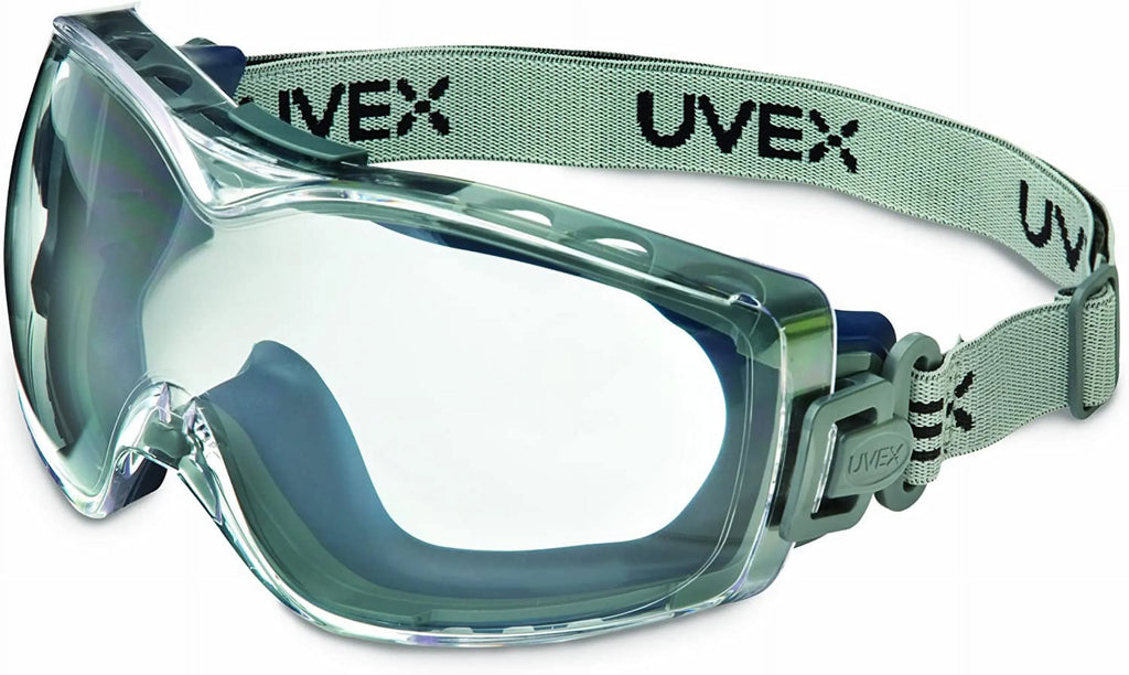 763-S3970HSF Frame Safety Safety OTG Navy Lens Goggle, Uvex North Stealth Clear