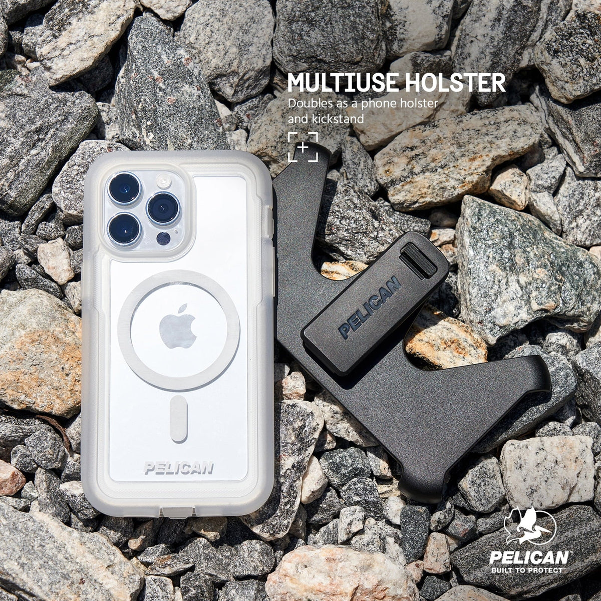 [MagSafe Voyager 15 Holster iPhone Compatible] Pro Case Pelican Clear Belt - Series Apple Max with Clip
