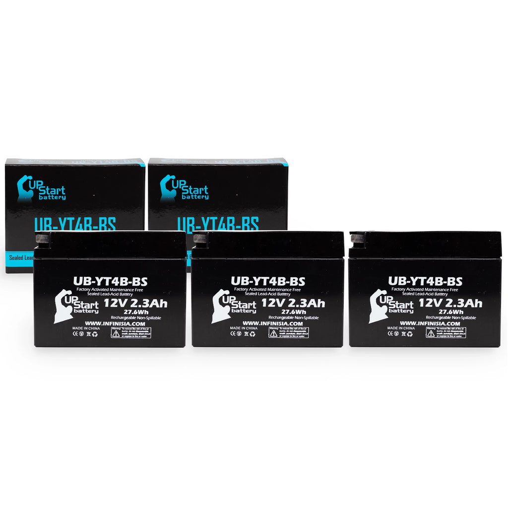 Free, 12V, 3-Pack Motorcycle Yamaha Activated, Battery Maintenance Factory Replacement UpStart SR400 UB-YT4B-BS - 2.3Ah, Battery 400CC for 2004