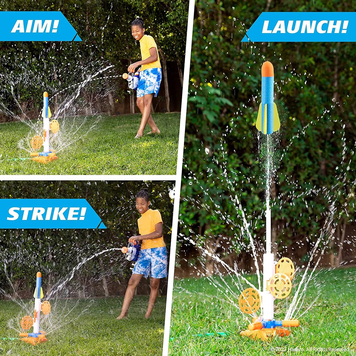 Water – Kids Summer NERF SkyBlast for Games Play Super Sprinkler Target Soaker Outdoor