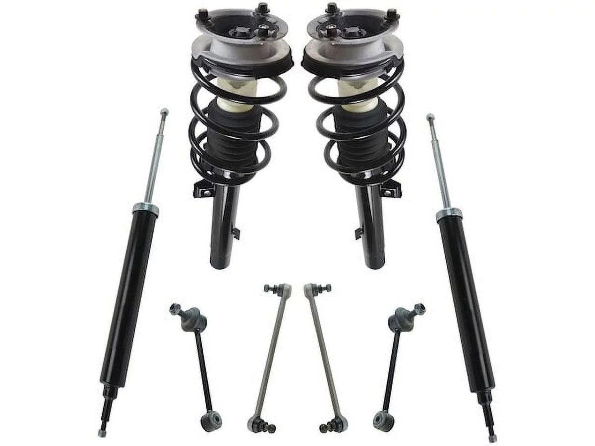 2011 Spring Piece - Compatible Suspension Bar Strut 2007 2009 Link Assembly Shock 2010 2012 Absorber Sway BMW with Front - Kit 8 Rear 2008 2013 RWD and - Coil 328i