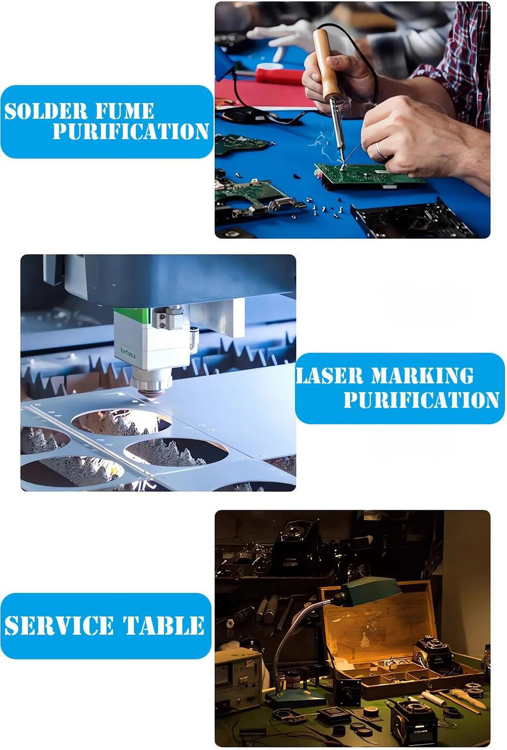 Smoke Purifier Welding Portable Purifier Foot 12V with Smoke Dry Welding Extractor Switch Fume