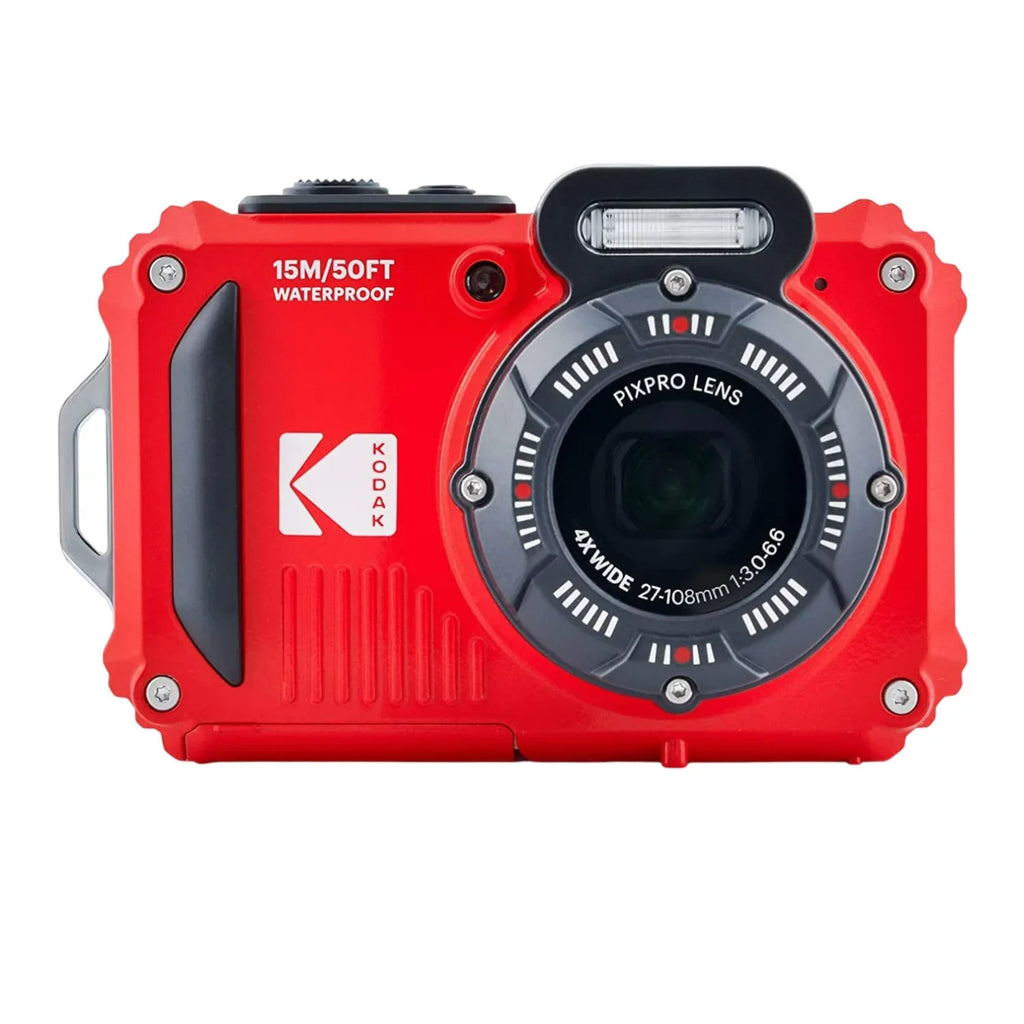 WPZ2 Camera 16MP 2.7-Inch Pixpro LCD 4x Waterproof Bundle Kodak Shockproof (Red)
