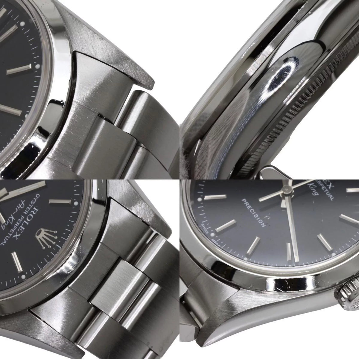 ROLEX Pre-Owned Steel Stainless 14000M Watch (Good) SS Rolex King Air Men's