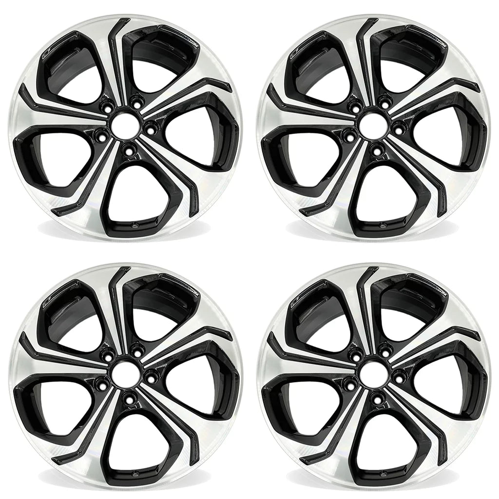 Honda OF Machined Quality 2014 4 Replacement OEM 2015 For SET Wheels 18X7.5 18" Rim Civic BLACK