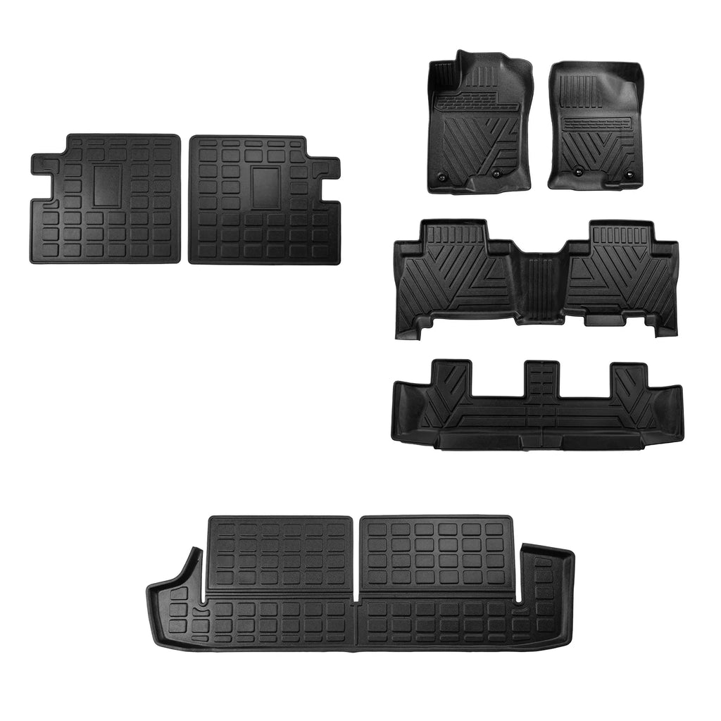Mats) Backrest Row Toyota (3rd Mat+Floor 7 Cargo Mats+Trunk Trunk Fit Mat Liner 4Runner 2013-2023 Seats