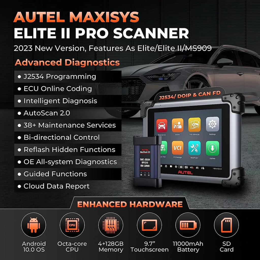Years Ver. MS919/ Intelligent Programming J2534 2 Autel Diagnostic MS909/ Services ECU Diagnostic Elite Elite & Free II Pro 2.0, 2 New 38+ Scan Coding, Tool MaxiSys of Car