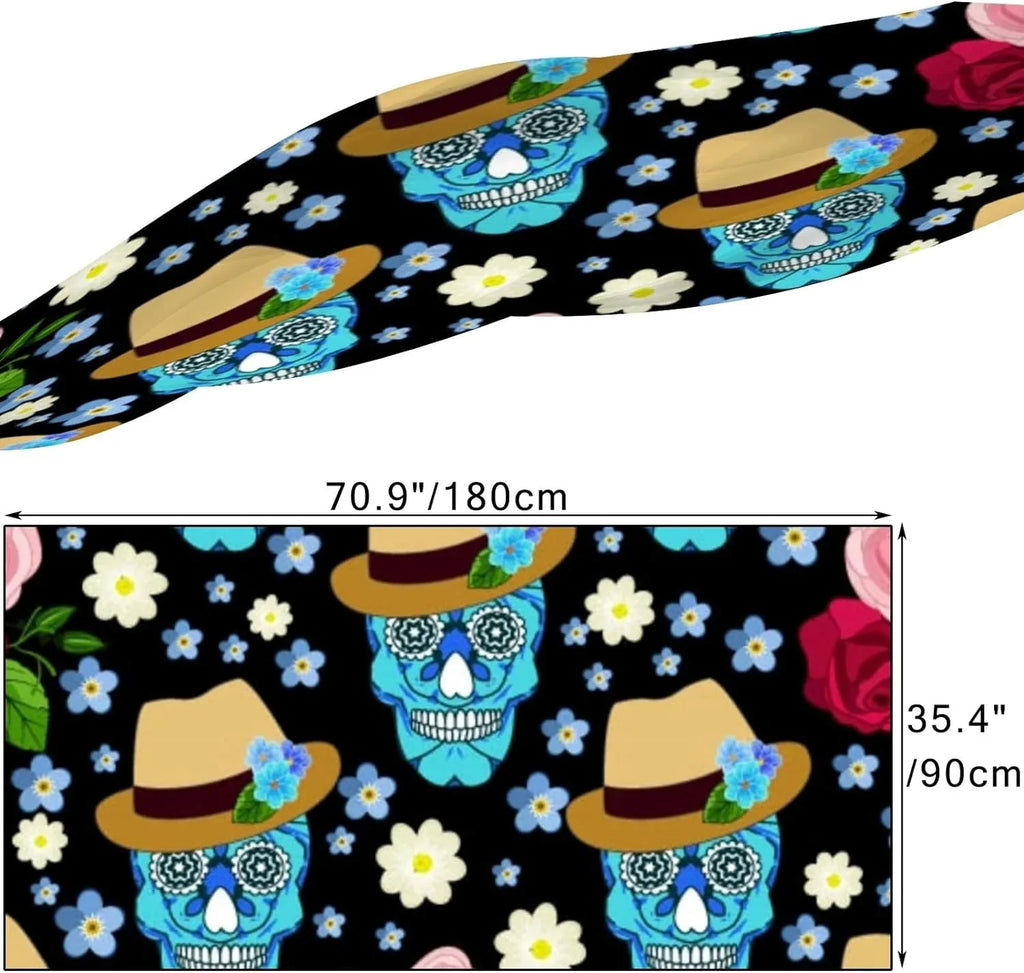 Scarf Feather Silk Lightweight And Ethnic Hyjoy Girls Scarves Wrap Skull Women Shawl Long for Neck