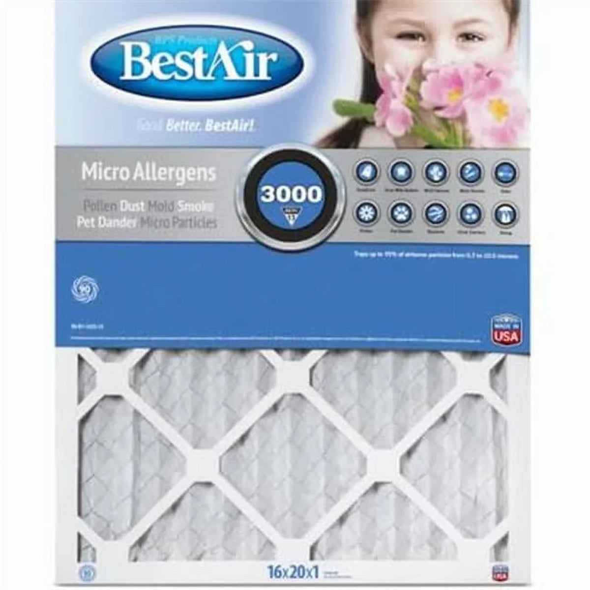 Quantity In. Air 20x30 6 - Filter 1 13 Pleated x 90 MERV B1-2030-13-6 , BestAir Days