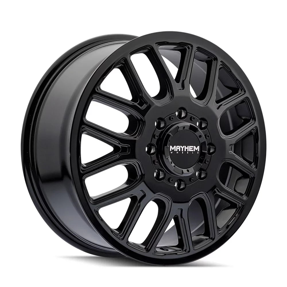 DUALLY Cogent Wheel FRONT (115mm) Mayhem Black Gloss 8x6.5 20x8.25