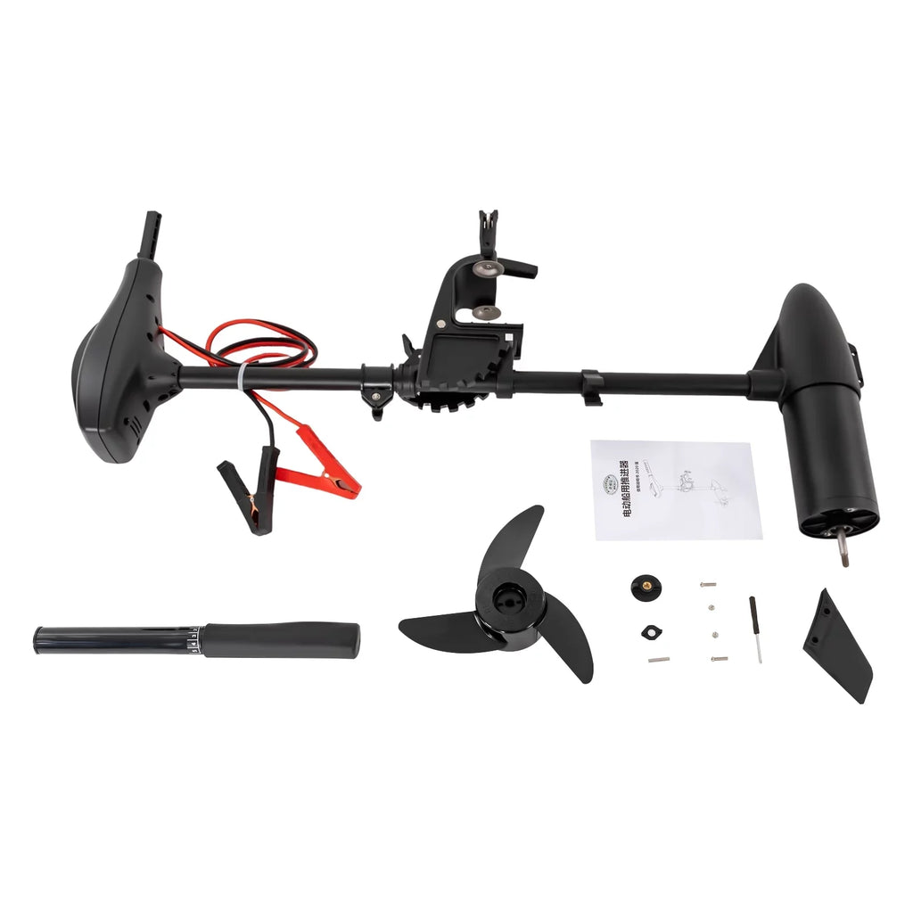 Electric Motor, Shaft Marine Short Motor Drive 12V Boat Trolling Miumaeov Engine 58 LBS Fishing Outboard