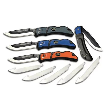 3.5" Stainless RLY50C Inserts 420J2 Gray Black, Razor-Lite EDC Point Tanto Steel Drop Polymer Edge Outdoor
