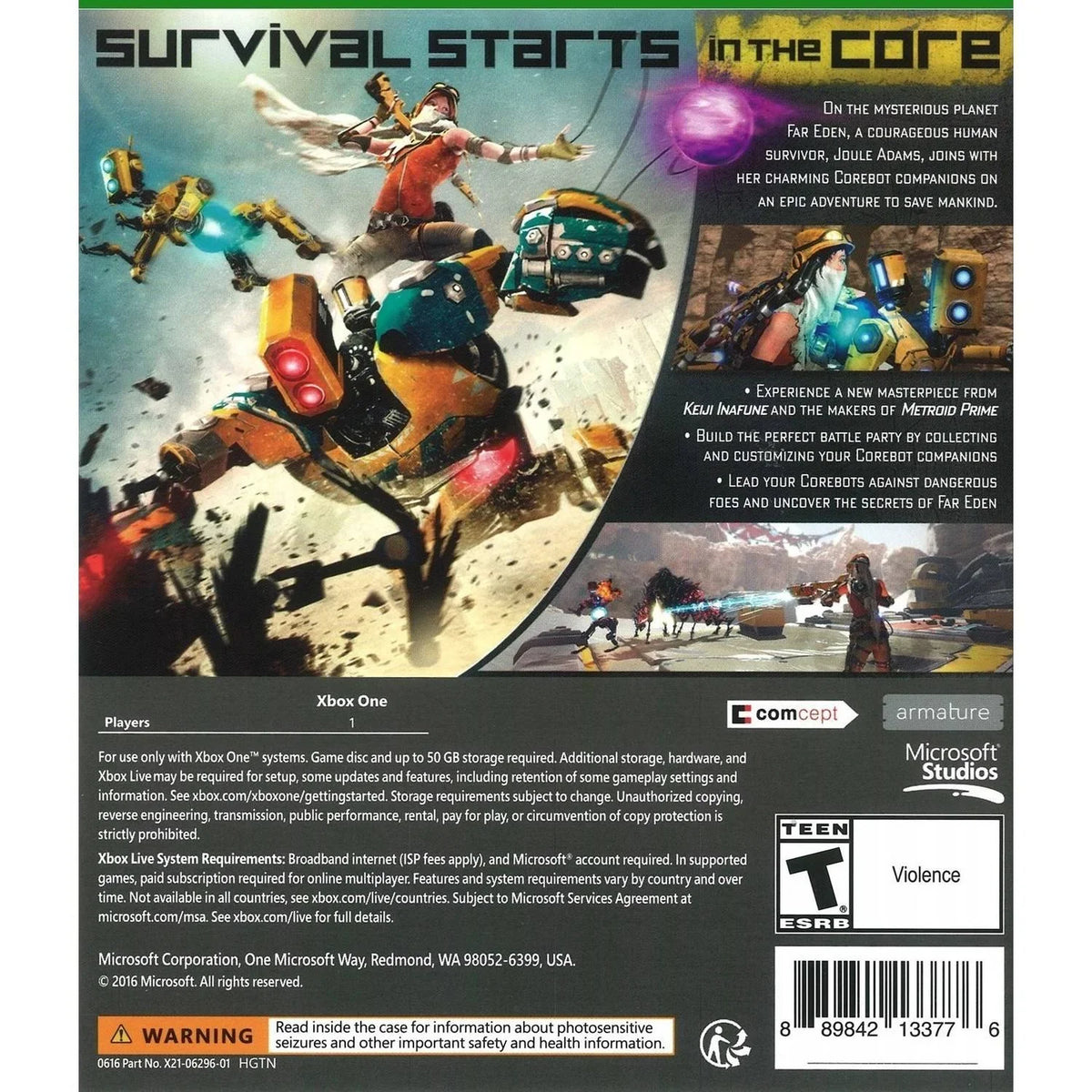 Recore, Xbox Microsoft, 889842133776 One,