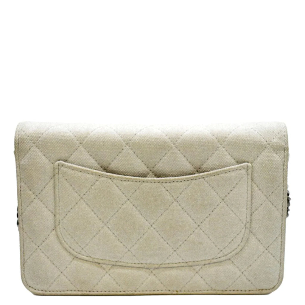 Light Canvas 2.55 CHANEL Grey Space Crossbody WOC Quilted Bag Reissue Pre-Owned Classic Charm