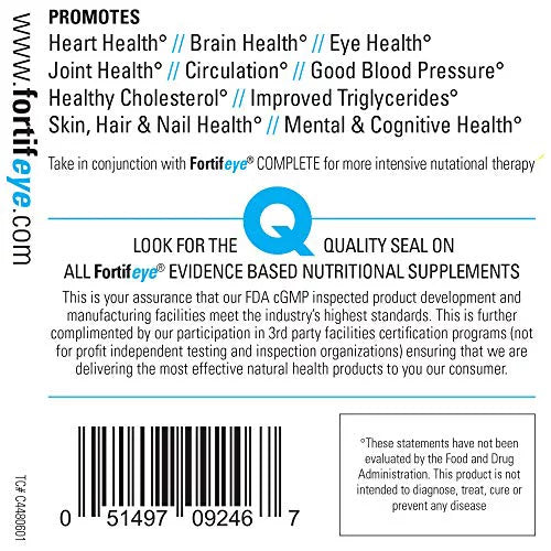 Max Fish Softgel DHA Flavor, Vitamins 1200 Serv.- Natural Omega-3 900 / EPA 30 Day, Super Capsules 60 Triglyceride, Fortifeye Max Per Oil, Lemon