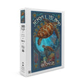 Piece 500 (19x27 Premium Nouveau Puzzle for Art USA) Adults in Jekyll and Sea Turtle Jigsaw Island, Made Family, inches, Georgia,