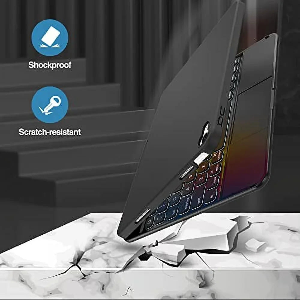 for Keyboard iPad Gen Color Case 10th for 360 Rotation 7 Multi-Touch 2022 Case 10.9 Keyboard Degree with 10th inch –Black Trackpad, ProCase Generation Backlit Touchpad iPad