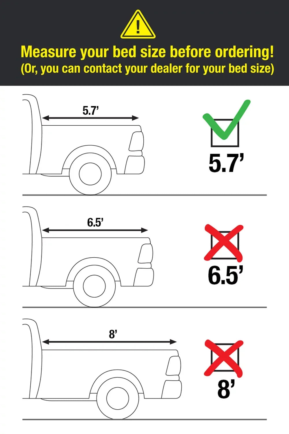Soft Cover Truck 1500; 2009-2018 Tonneau Bed MaxMate Bed Dodge Classic 5'7" Quad-fold (67") 2019-2023 Ram Compatible | TCD484015 | with