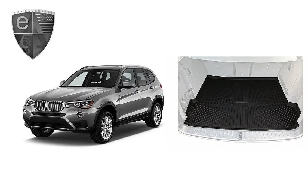 Laser – Weather-Resistant Mats for Trunk Non-Slip Easy to X3 EACCESSORIES – – 2011-2017 Cars Pre-Cut Trunk Lip Cargo – Raised – for Install Mat Liner EA Car Mat BMW Design with Rubber Trunk