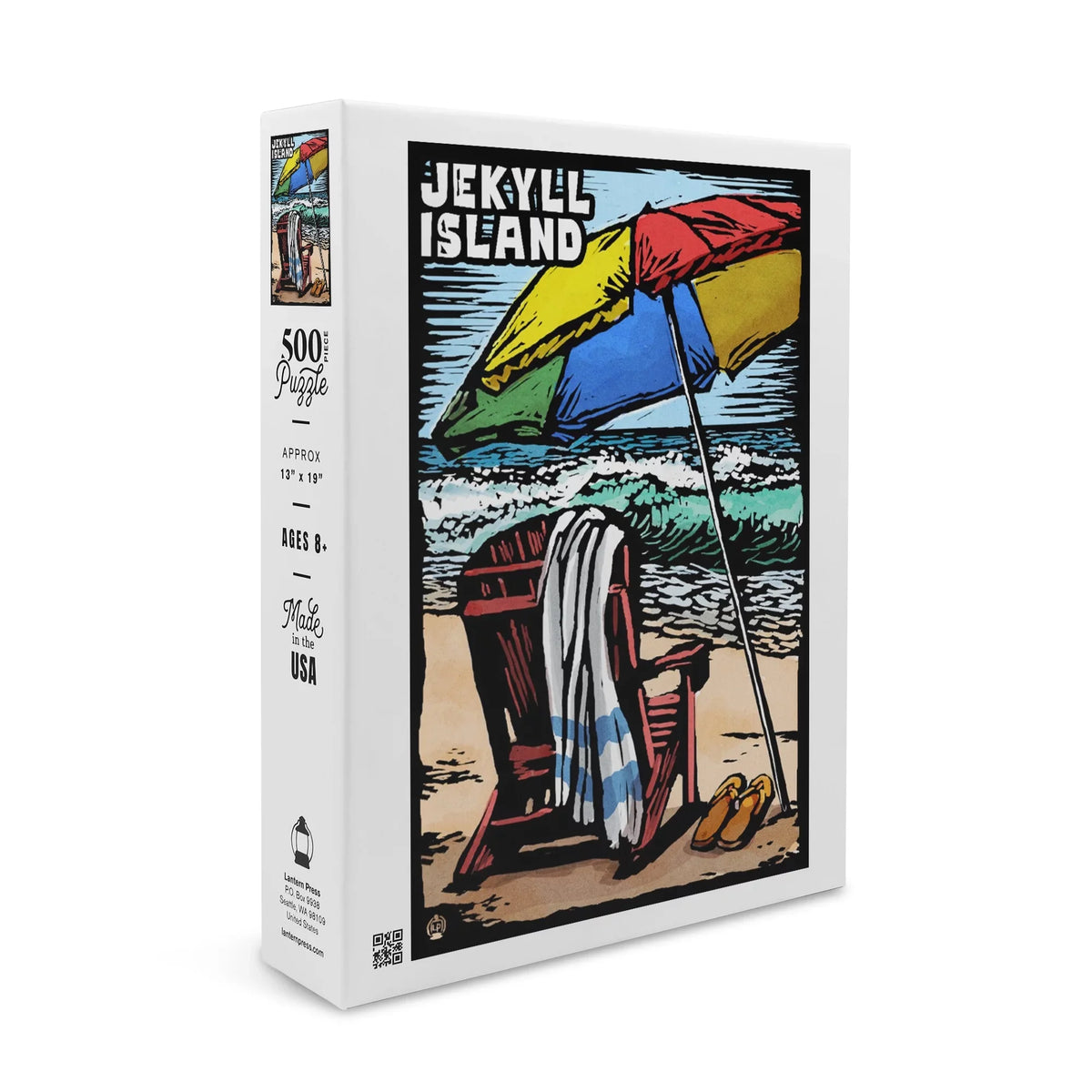 (19x27 Scratchboard Georgia, Made 500 Premium Beach in Puzzle inches, and Chair, Piece Adults Family, for Jekyll USA) Jigsaw Island,