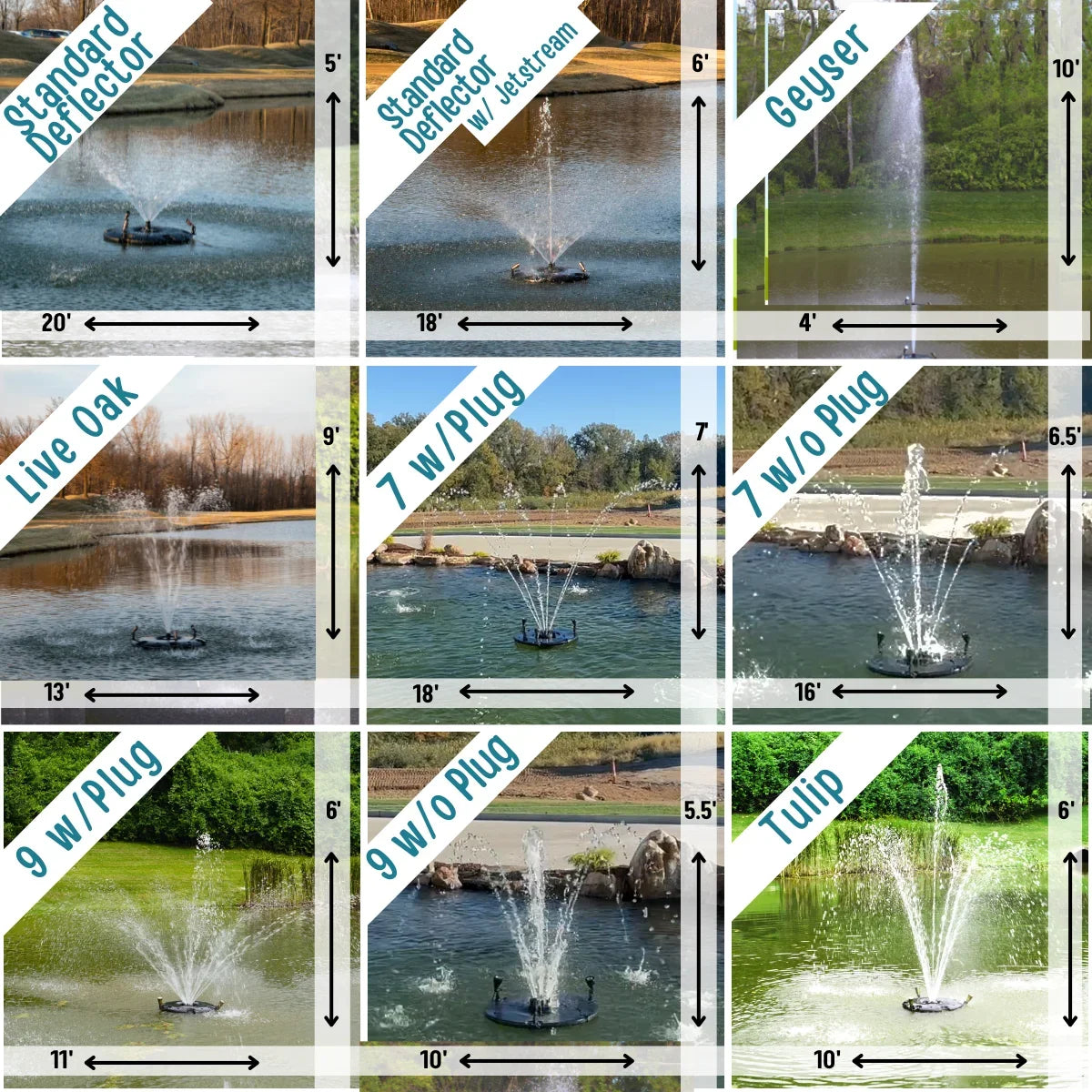 | Aeration | for HP Floating foot 9 Ponds PONDS | 100 Cord Patterns OFF | Surface HALF Fountain AQF6100-100 1/2