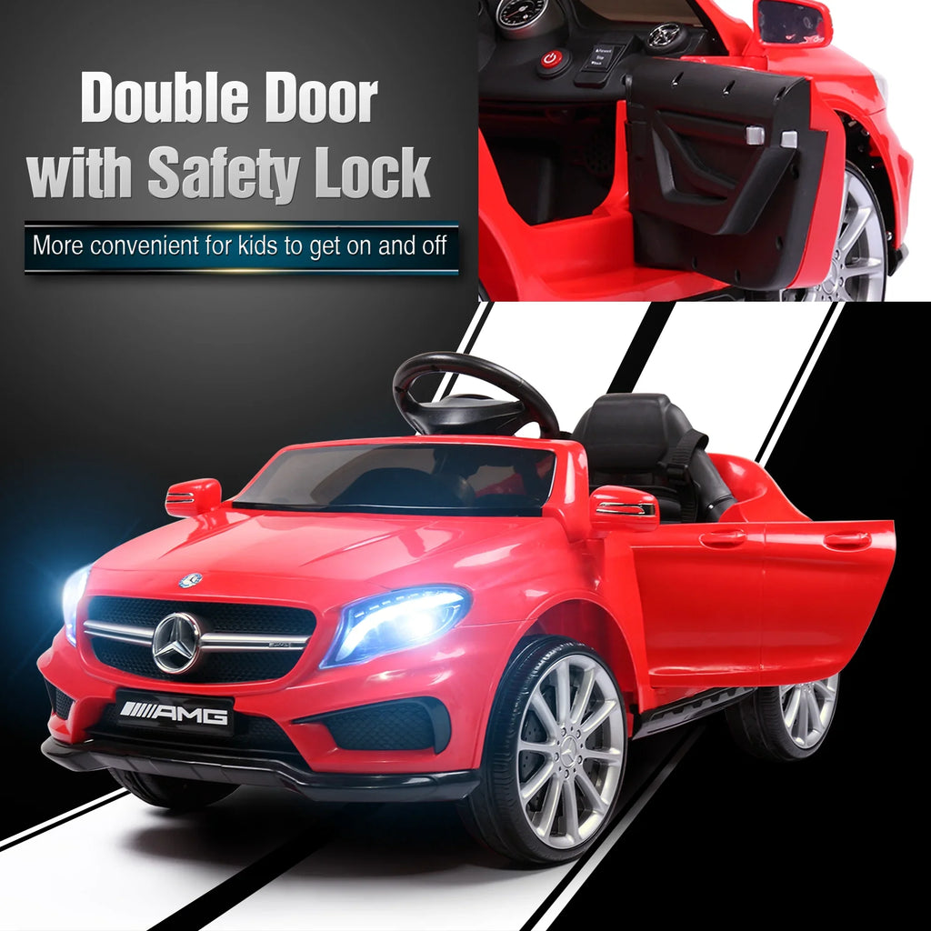 Licensed on Remote Music Age Car Red Kids Child, Control Mercedes Lights Ride 6V Benz W/ TOBBI 3-6