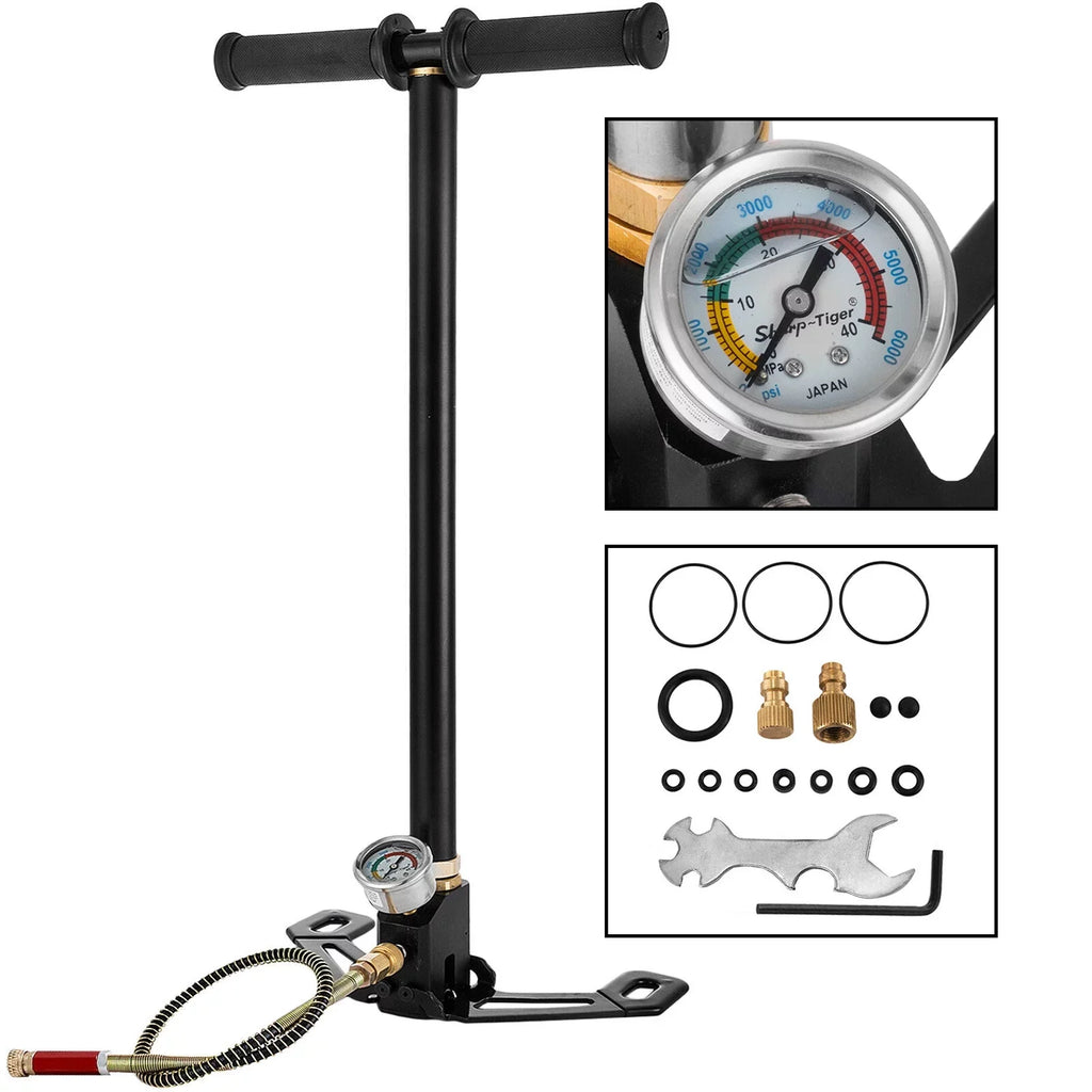 Pump Rifle PCP Hand Gun Stage New Stirrup Filling Pump 4500PSI 3 Air Black Charging BENTISM