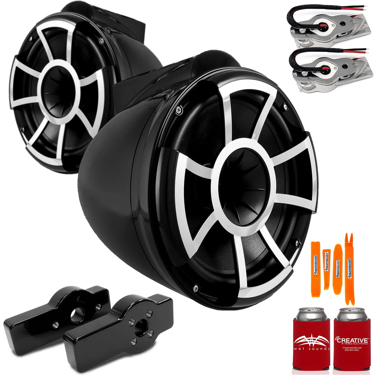 for CENTURION Swivel CENTURION REV10 Tower MAXIMUS Adapters Tower Sounds Wet Mount Speakers 10" MAXIMUS & Black -