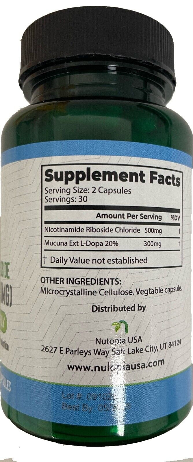 NAD+ NR Nicotinamide Riboside - Capsules) 500mg Veg Booster (60