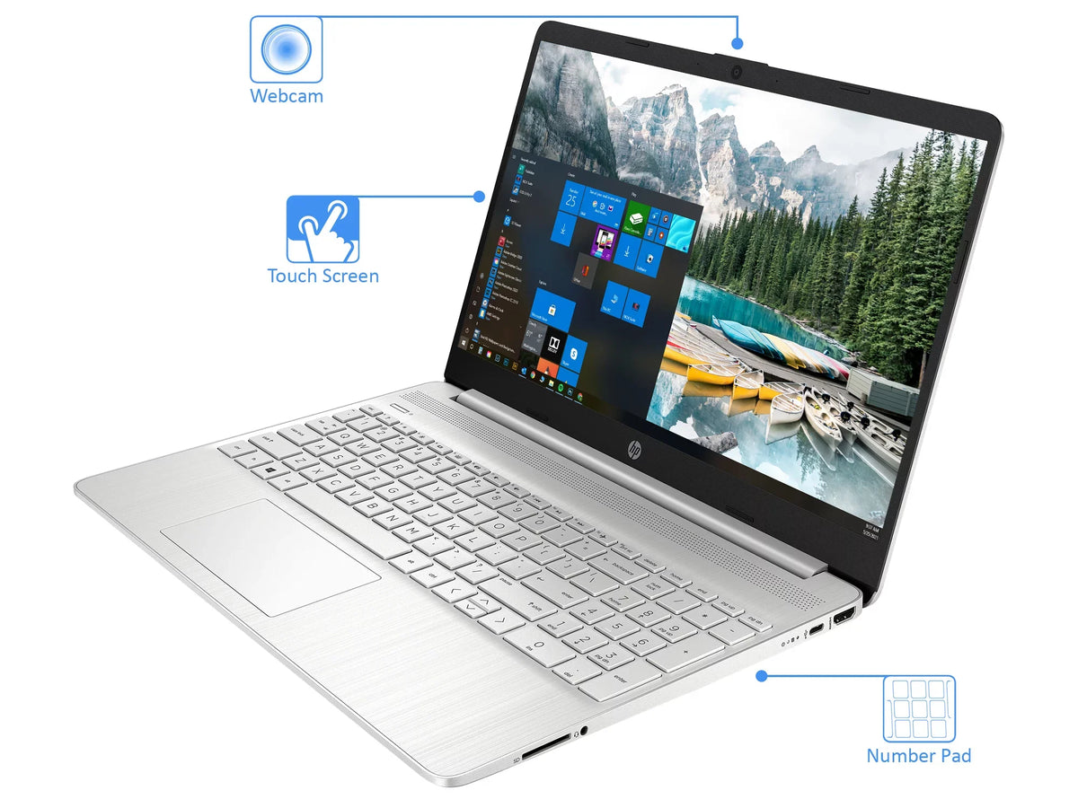 i3-1125G4 Display, HD Wi-Fi, Intel SSD, RAM, Bluetooth, Windows 10 HP Core Laptop, 15 3.70GHz, HDMI, 512GB S 16GB Home 15.6"