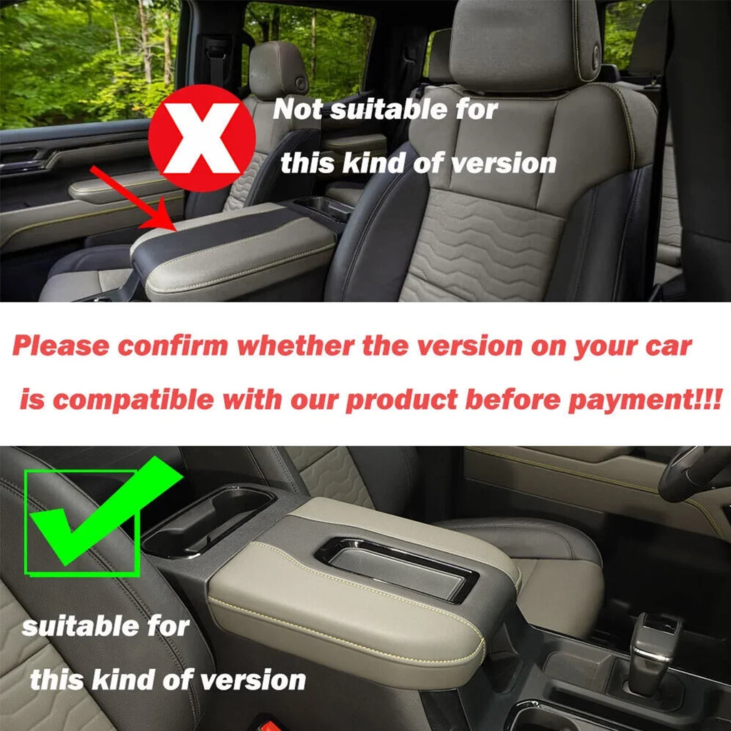 Box Black 2020 Suburban Trim Center Chevy Silverado 2021 For Storage Armrest Fit 2022 Cover Tahoe 2019 Wood Grain SIERRA