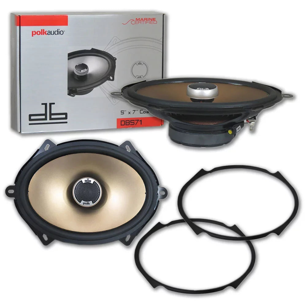/ 2-way x Coaxial Certified Car Audio Speakers 8 5 7" 6 Polk x inch Audio Marine