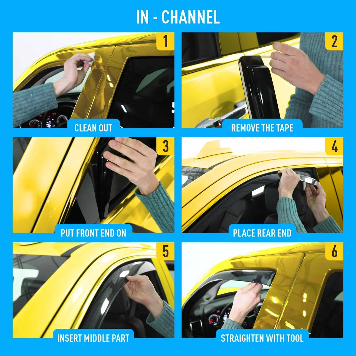 AG0284 Vent Guards Fit for 4pcs. Extra Kia Accessories- Visors, Window Car Sun Visors Window Deflectors 2020-2024, AEROGUYS Rain Durable Soul Wind Visors, in-Channel